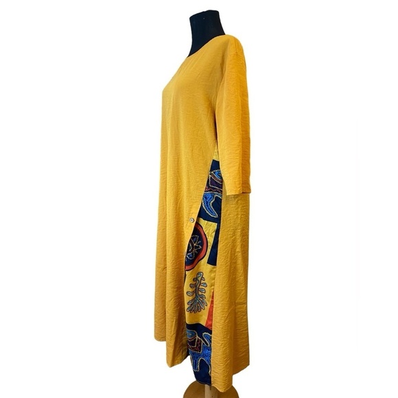 Yellow Traditional Ethnic Long Dress - Picture 6 of 16